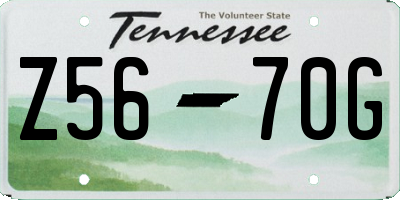 TN license plate Z5670G