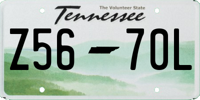 TN license plate Z5670L