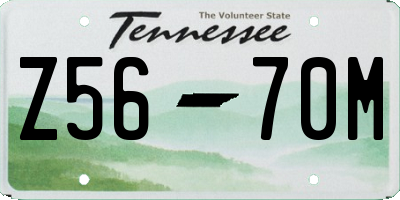 TN license plate Z5670M