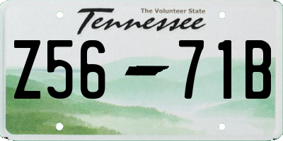 TN license plate Z5671B