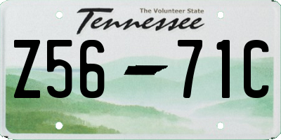 TN license plate Z5671C