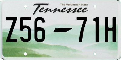TN license plate Z5671H