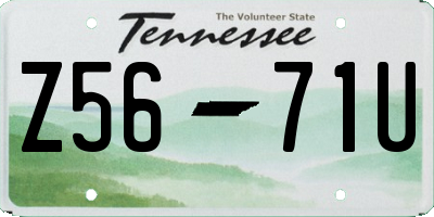 TN license plate Z5671U