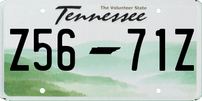 TN license plate Z5671Z