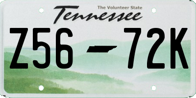 TN license plate Z5672K