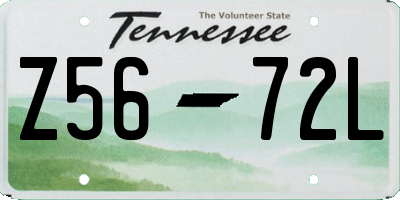 TN license plate Z5672L