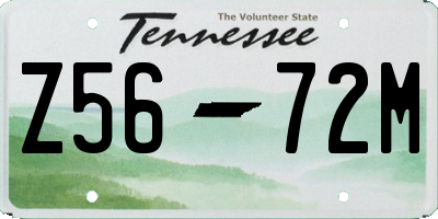 TN license plate Z5672M