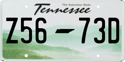 TN license plate Z5673D