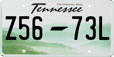 TN license plate Z5673L