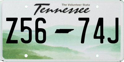 TN license plate Z5674J