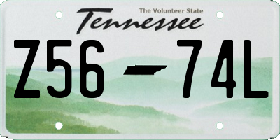 TN license plate Z5674L