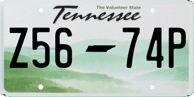 TN license plate Z5674P
