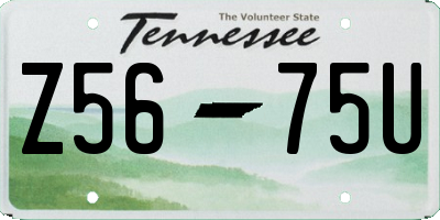 TN license plate Z5675U