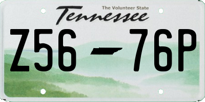 TN license plate Z5676P