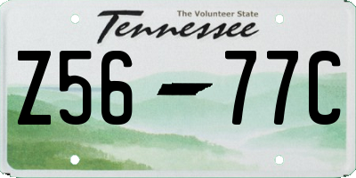 TN license plate Z5677C