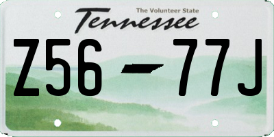 TN license plate Z5677J