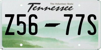 TN license plate Z5677S