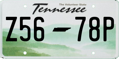 TN license plate Z5678P