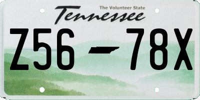 TN license plate Z5678X