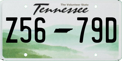 TN license plate Z5679D