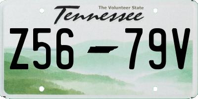TN license plate Z5679V