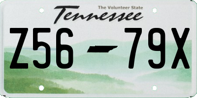 TN license plate Z5679X