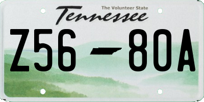 TN license plate Z5680A