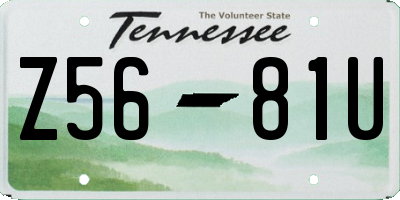 TN license plate Z5681U