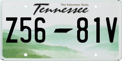 TN license plate Z5681V
