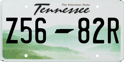TN license plate Z5682R