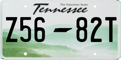 TN license plate Z5682T