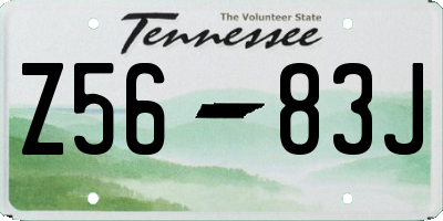 TN license plate Z5683J