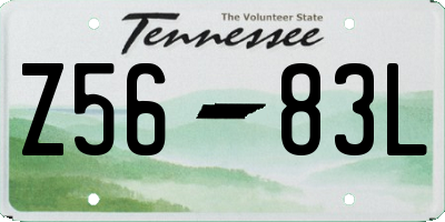 TN license plate Z5683L