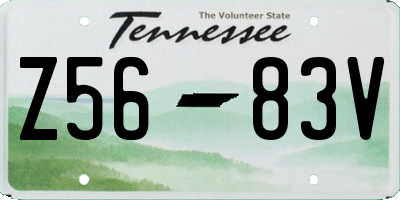 TN license plate Z5683V