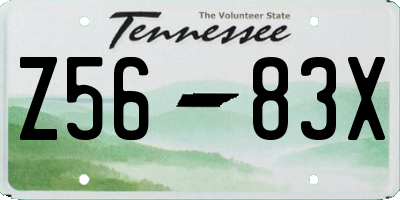 TN license plate Z5683X