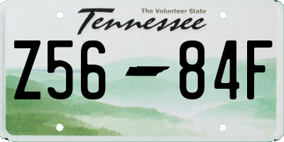 TN license plate Z5684F