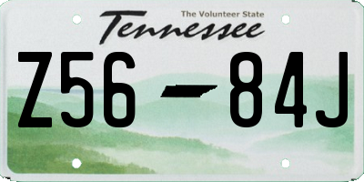 TN license plate Z5684J