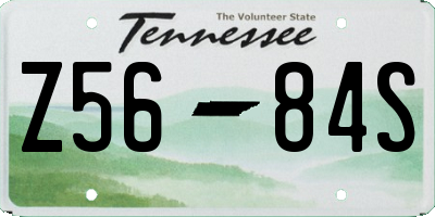 TN license plate Z5684S