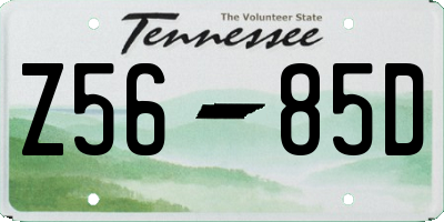 TN license plate Z5685D