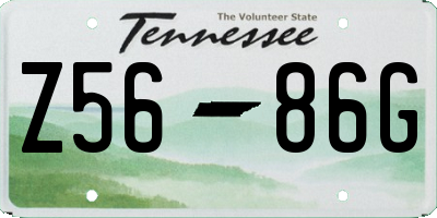 TN license plate Z5686G