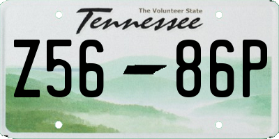 TN license plate Z5686P
