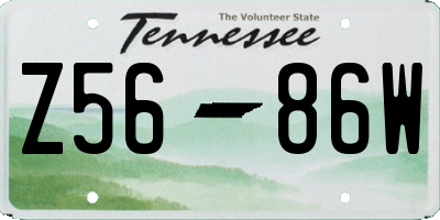TN license plate Z5686W