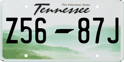 TN license plate Z5687J