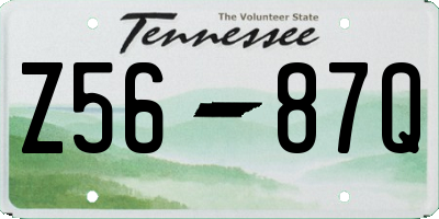 TN license plate Z5687Q