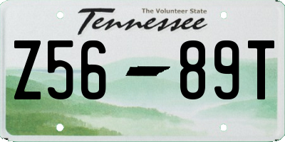 TN license plate Z5689T