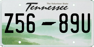 TN license plate Z5689U