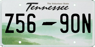 TN license plate Z5690N