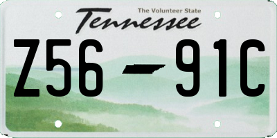 TN license plate Z5691C