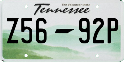 TN license plate Z5692P