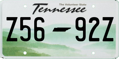TN license plate Z5692Z